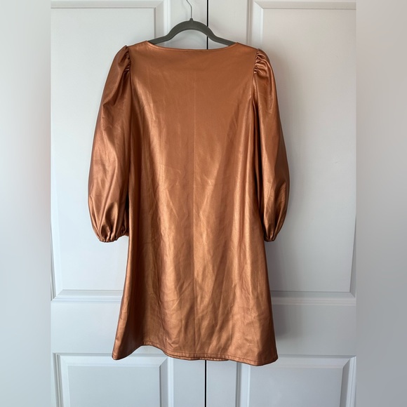S’Edge Colette Puff Sleeve Dress Copper (Size S) - Picture 3 of 8